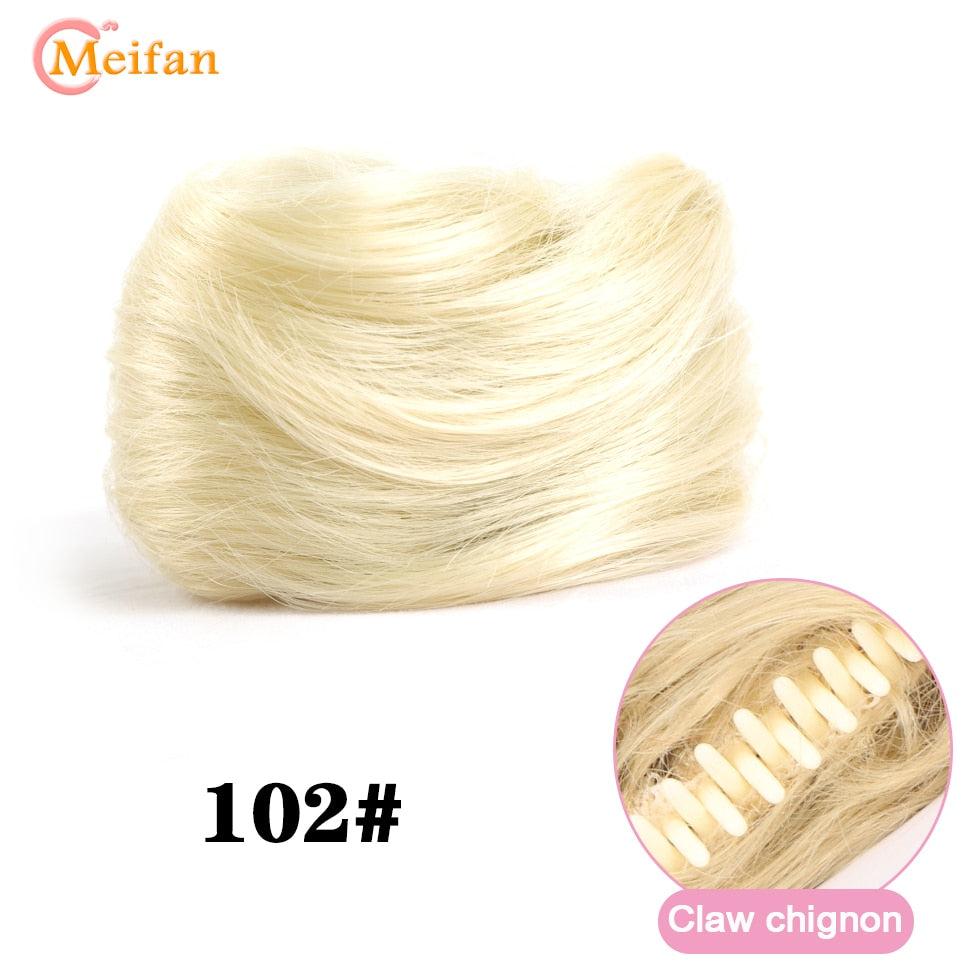 Claw Chignon Hair Bow Little Hair Bun Donut Messy Scrunchies Wrap Around Ponytail