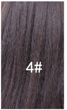 Lydia Tail Warping Synthetic 16" Kinky Straight Hairpiece With Two Plastic Comb Drawstring Ponytail Hair Extension Natural Black