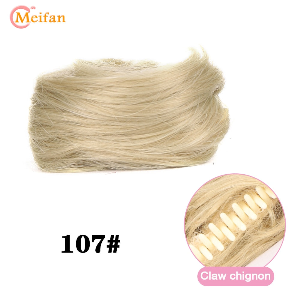 Claw Chignon Hair Bow Little Hair Bun Donut Messy Scrunchies Wrap Around Ponytail
