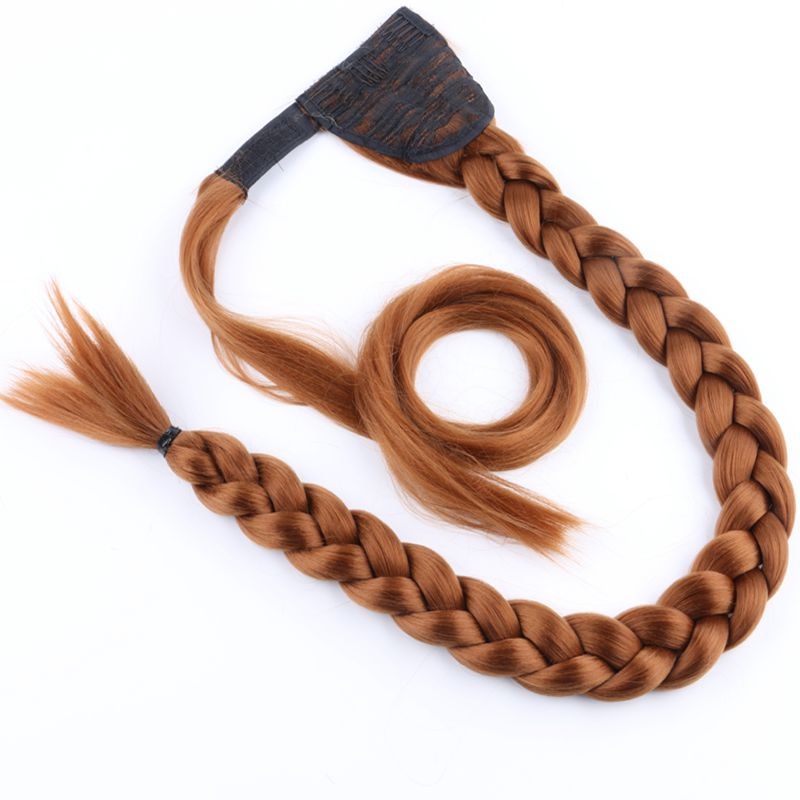 36inch Super Long Wrap Around Jumbo Pre Braided Ponytail Synthetic