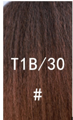 Lydia Tail Warping Synthetic 16" Kinky Straight Hairpiece With Two Plastic Comb Drawstring Ponytail Hair Extension Natural Black