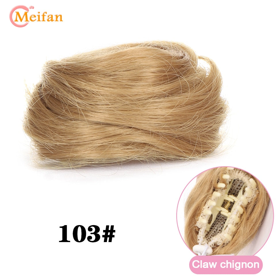 Claw Chignon Hair Bow Little Hair Bun Donut Messy Scrunchies Wrap Around Ponytail