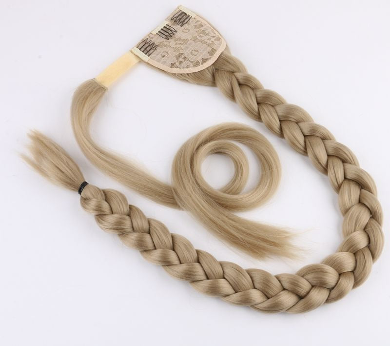 36inch Super Long Wrap Around Jumbo Pre Braided Ponytail Synthetic