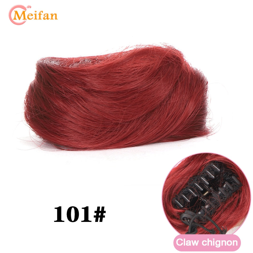 Claw Chignon Hair Bow Little Hair Bun Donut Messy Scrunchies Wrap Around Ponytail