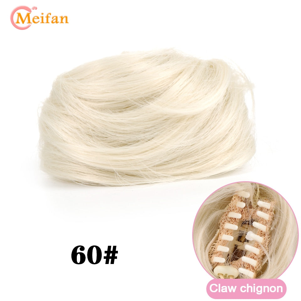 Claw Chignon Hair Bow Little Hair Bun Donut Messy Scrunchies Wrap Around Ponytail