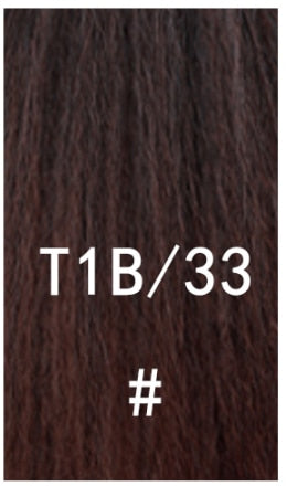 Lydia Tail Warping Synthetic 16" Kinky Straight Hairpiece With Two Plastic Comb Drawstring Ponytail Hair Extension Natural Black