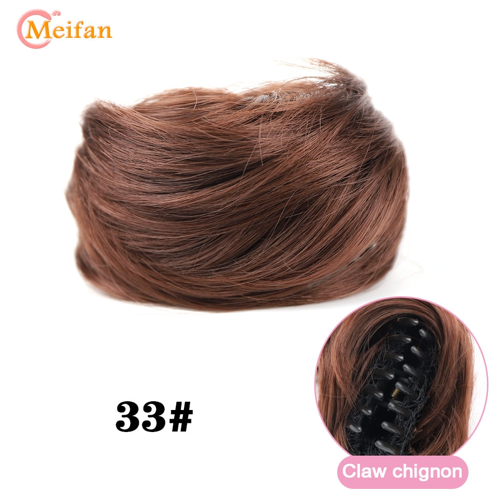 Claw Chignon Hair Bow Little Hair Bun Donut Messy Scrunchies Wrap Around Ponytail