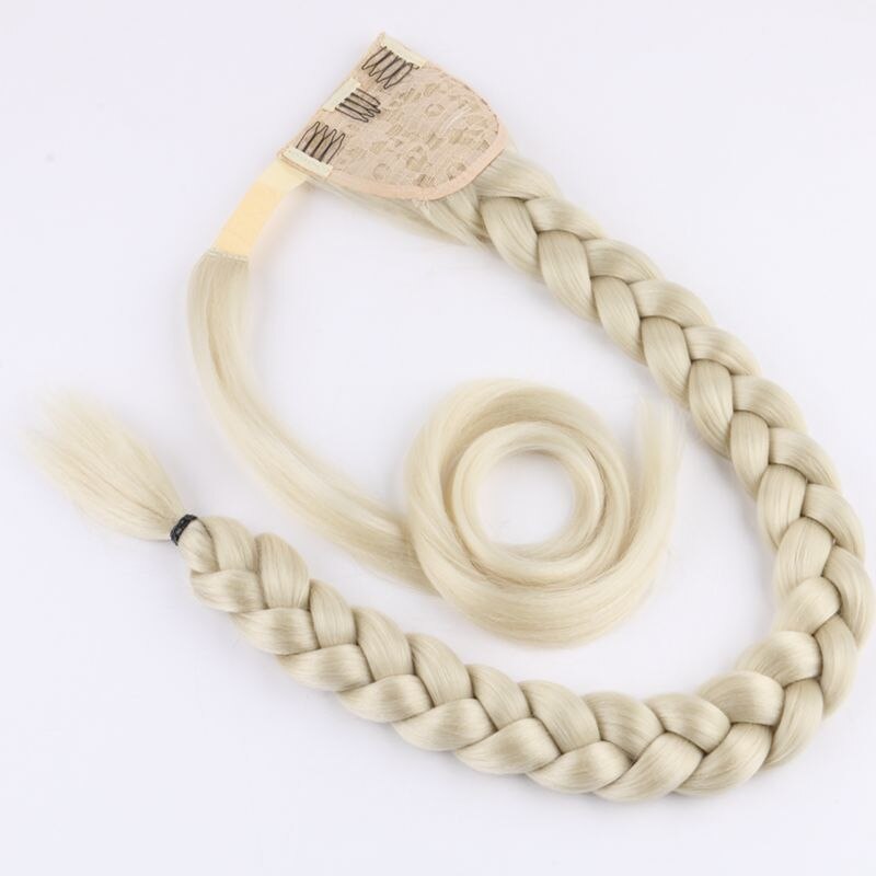 36inch Super Long Wrap Around Jumbo Pre Braided Ponytail Synthetic