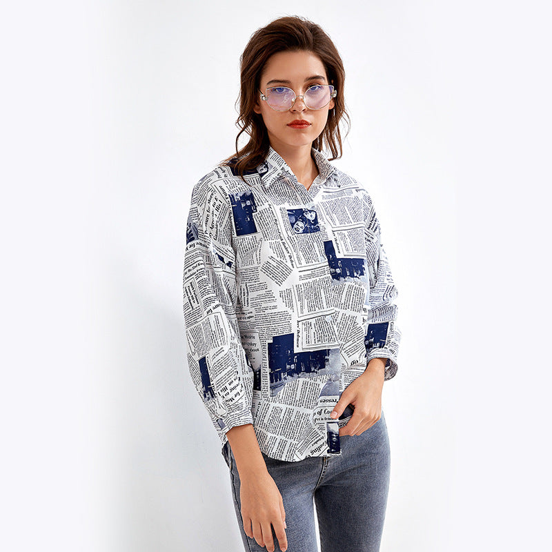 Round Neck Long Sleeve Loose Pullover Shirt