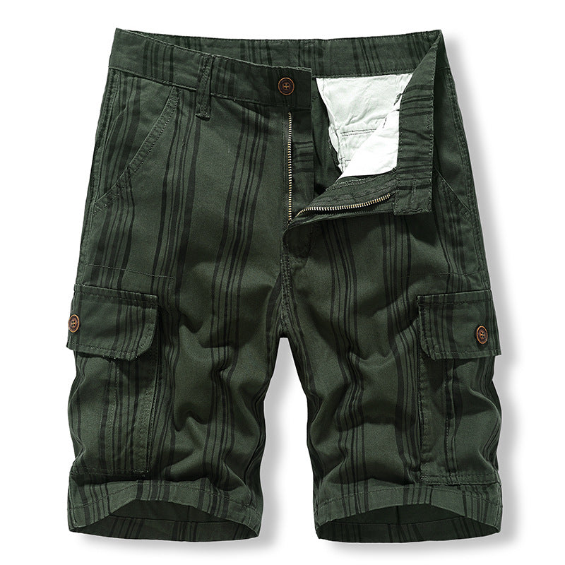 Men's Striped Cargo Shorts