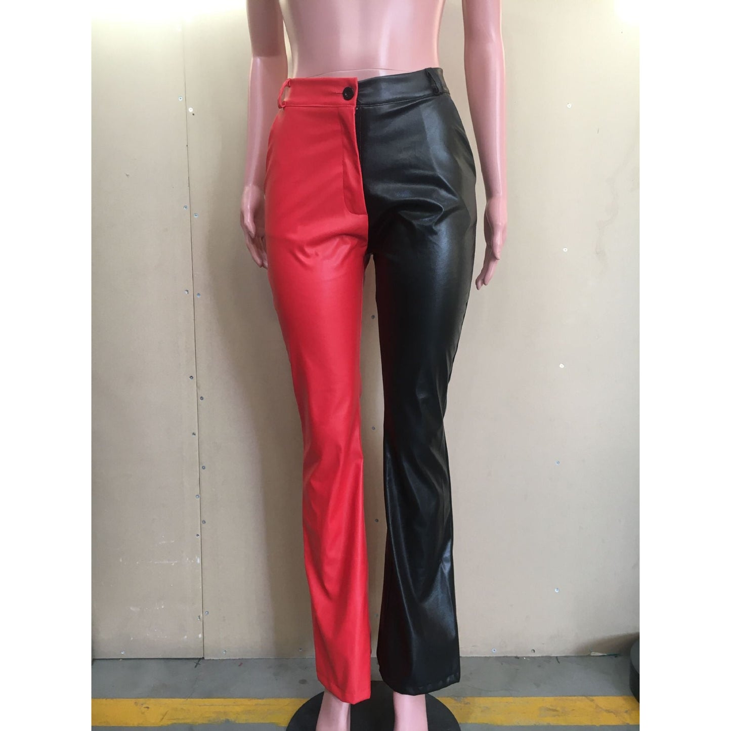 Two-Tone Casual Long Pants