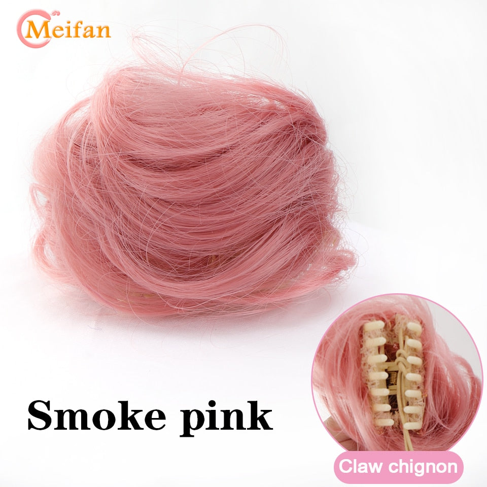 Claw Chignon Hair Bow Little Hair Bun Donut Messy Scrunchies Wrap Around Ponytail