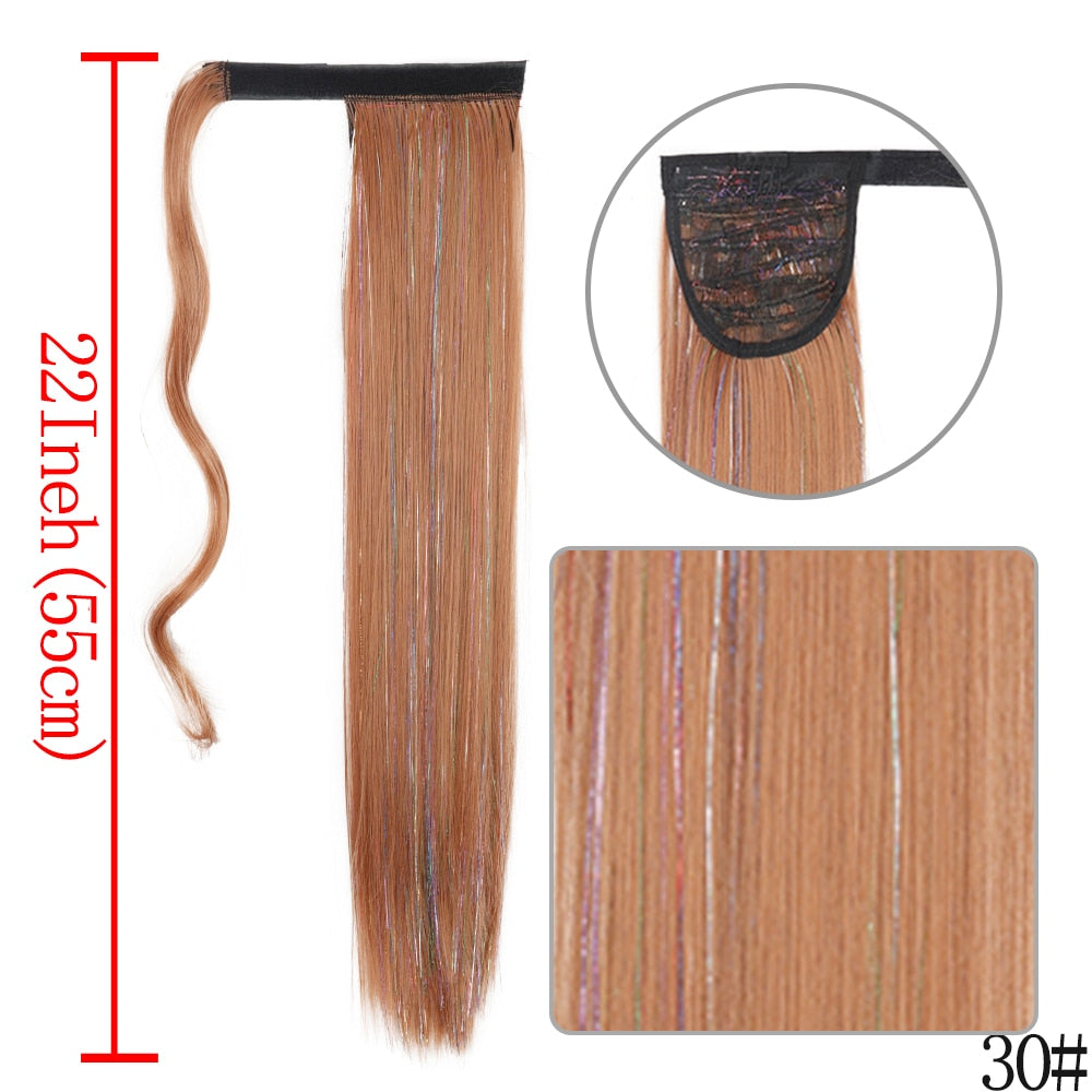 LISI GIRL Synthetic Hair 22''34'' Long Straight Ponytail Clip