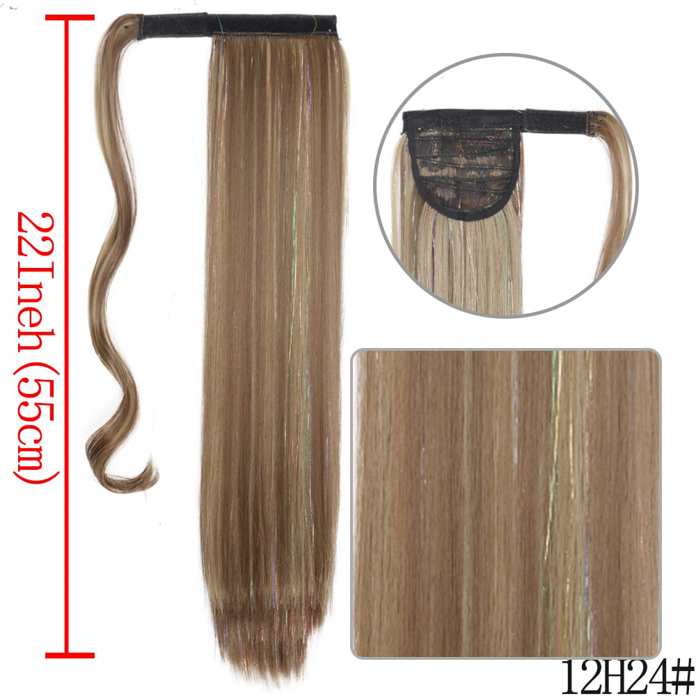 LISI GIRL Synthetic Hair 22''34'' Long Straight Ponytail Clip