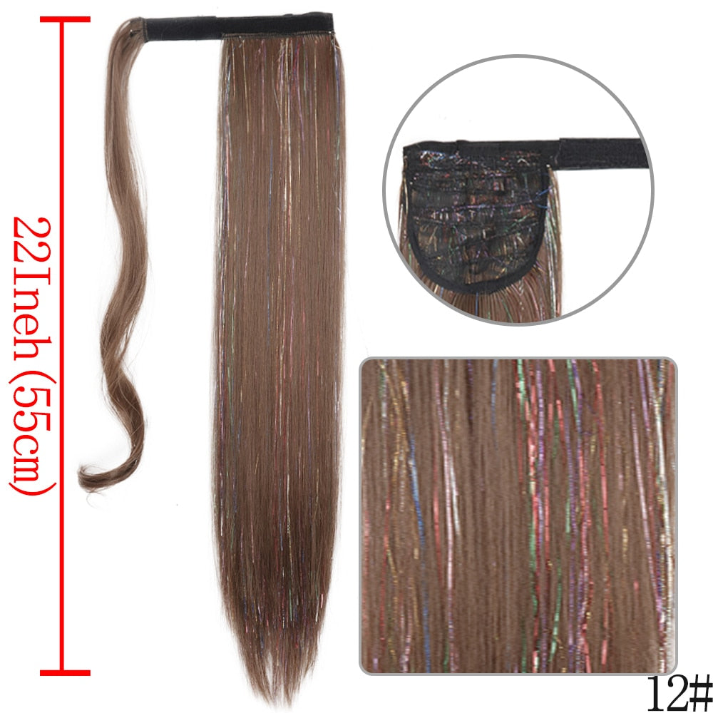 LISI GIRL Synthetic Hair 22''34'' Long Straight Ponytail Clip