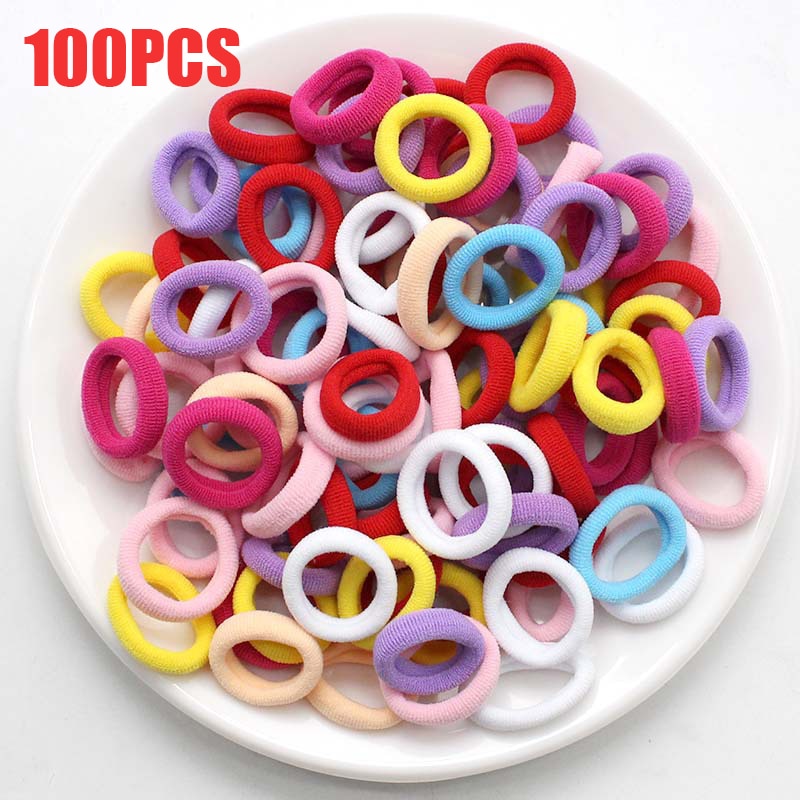 50/100Pcs High Elastic Hair Bands Ties Ponytail Holder Scrunchies
