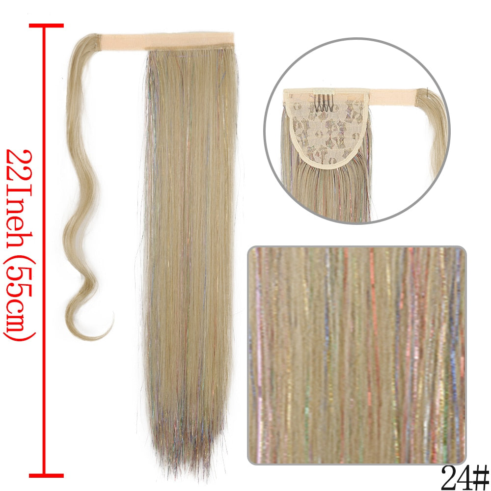 LISI GIRL Synthetic Hair 22''34'' Long Straight Ponytail Clip