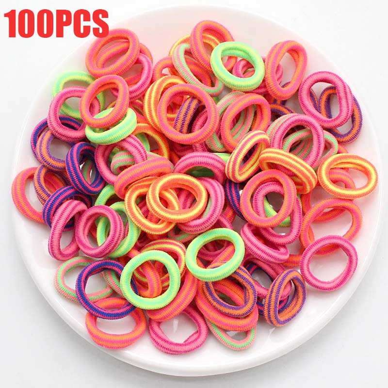 50/100Pcs High Elastic Hair Bands Ties Ponytail Holder Scrunchies