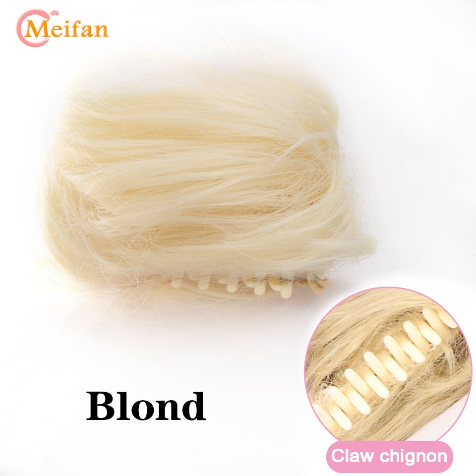 Claw Chignon Hair Bow Little Hair Bun Donut Messy Scrunchies Wrap Around Ponytail
