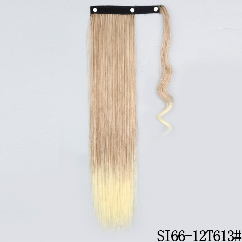 LISI GIRL Synthetic Hair 22''34'' Long Straight Ponytail Clip