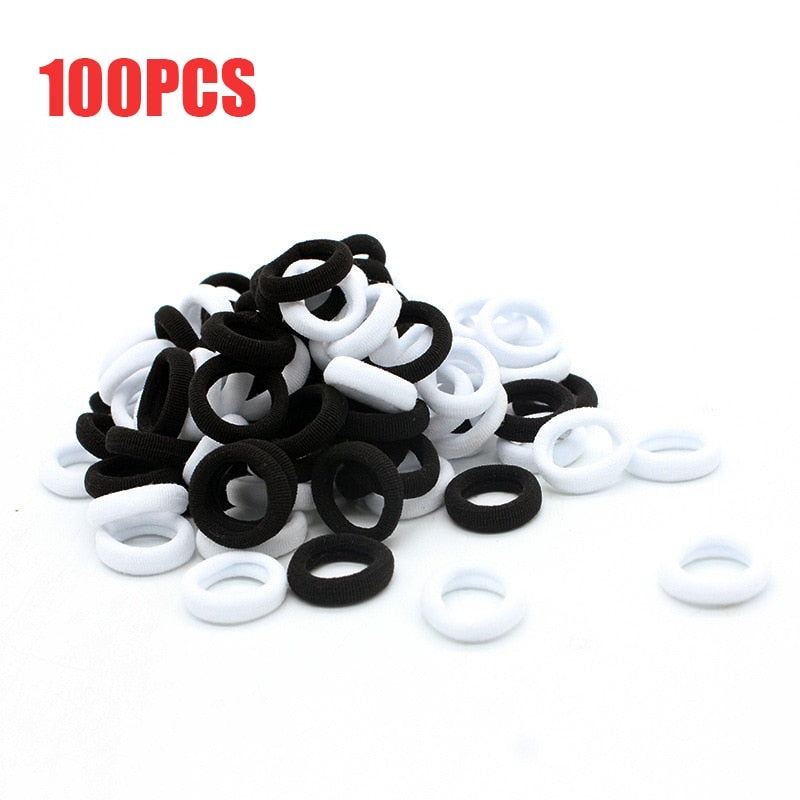 50/100Pcs High Elastic Hair Bands Ties Ponytail Holder Scrunchies