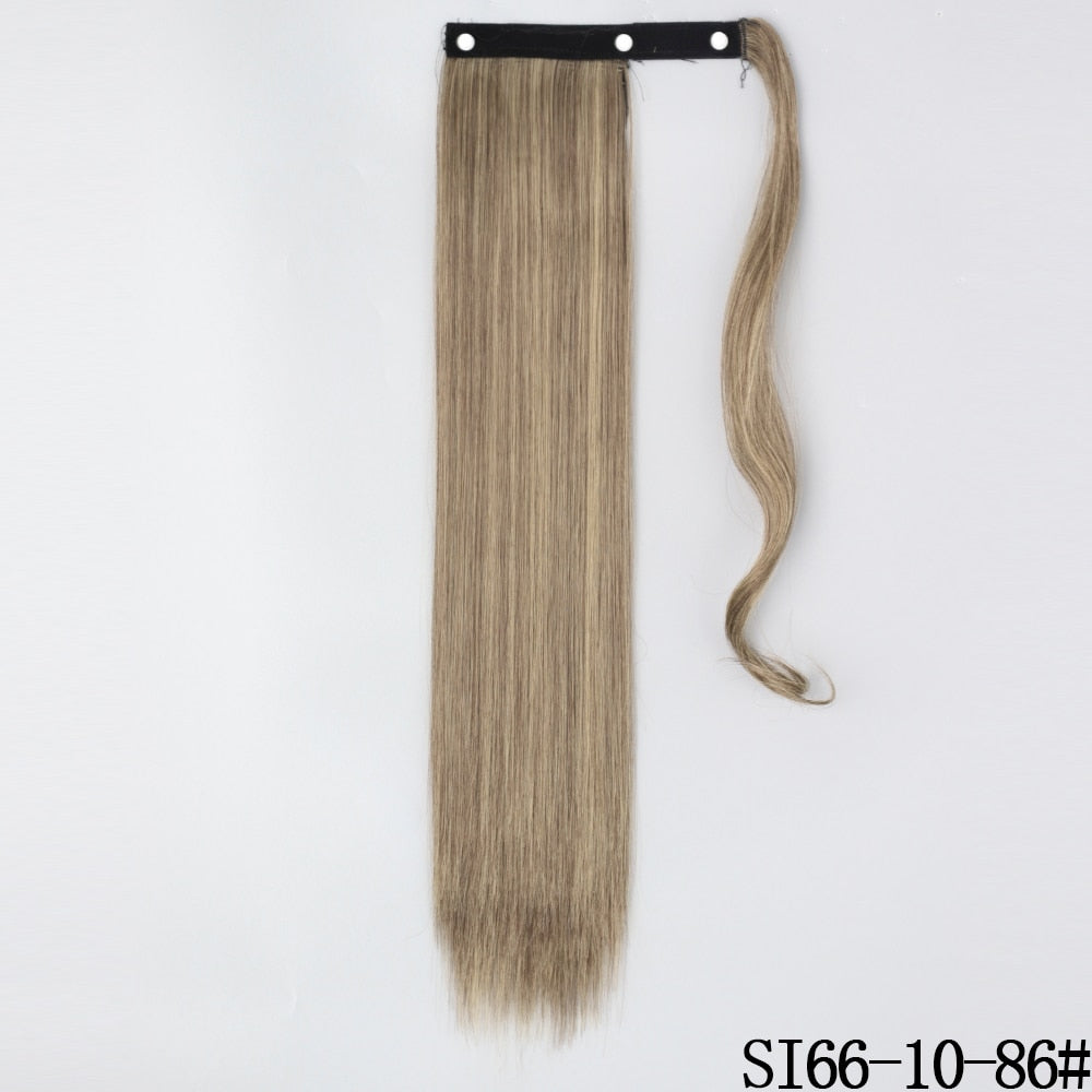 LISI GIRL Synthetic Hair 22''34'' Long Straight Ponytail Clip