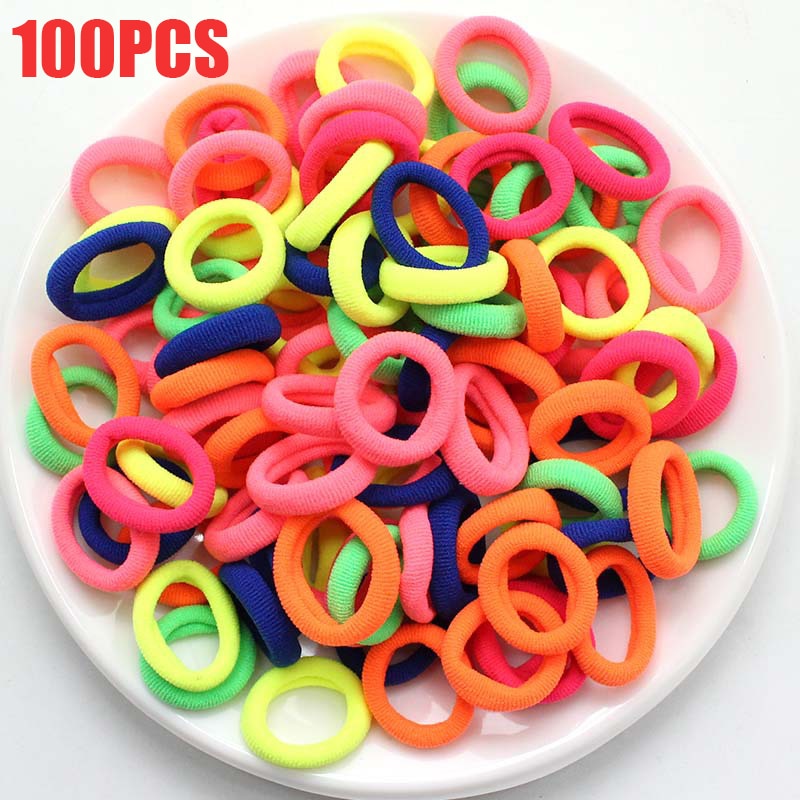 50/100Pcs High Elastic Hair Bands Ties Ponytail Holder Scrunchies