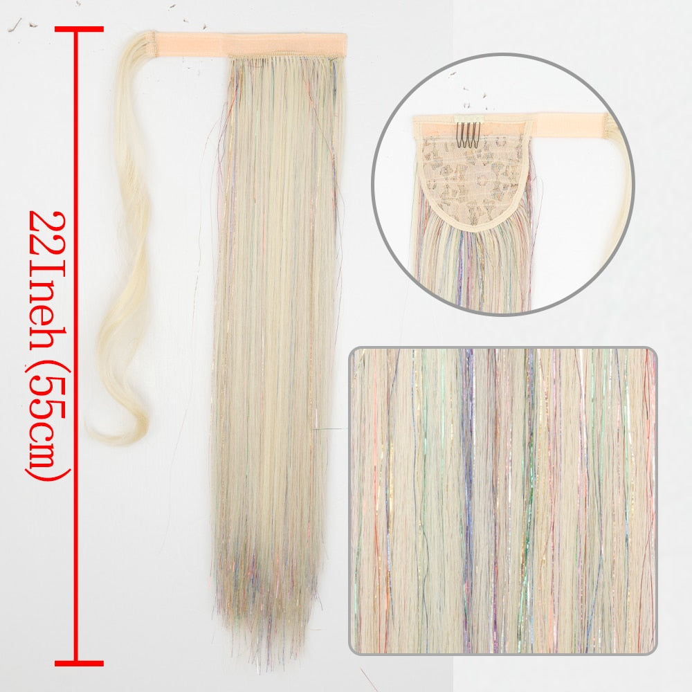 LISI GIRL Synthetic Hair 22''34'' Long Straight Ponytail Clip