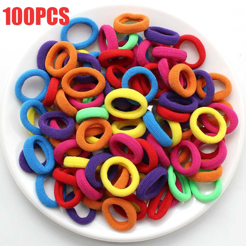 50/100Pcs High Elastic Hair Bands Ties Ponytail Holder Scrunchies