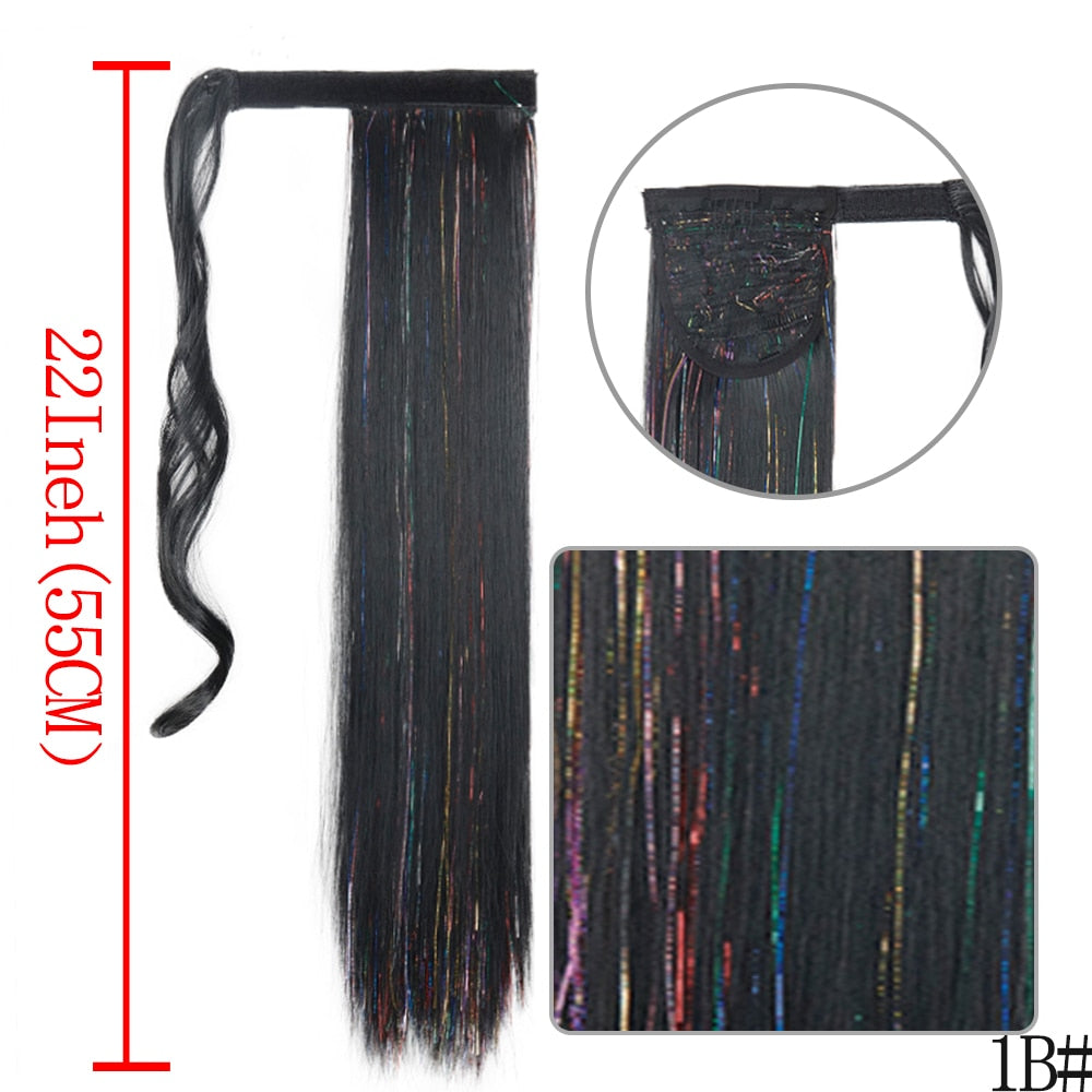 LISI GIRL Synthetic Hair 22''34'' Long Straight Ponytail Clip