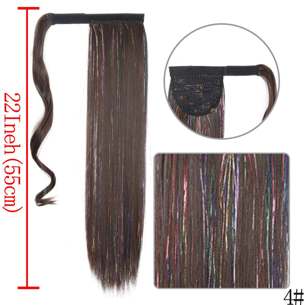 LISI GIRL Synthetic Hair 22''34'' Long Straight Ponytail Clip