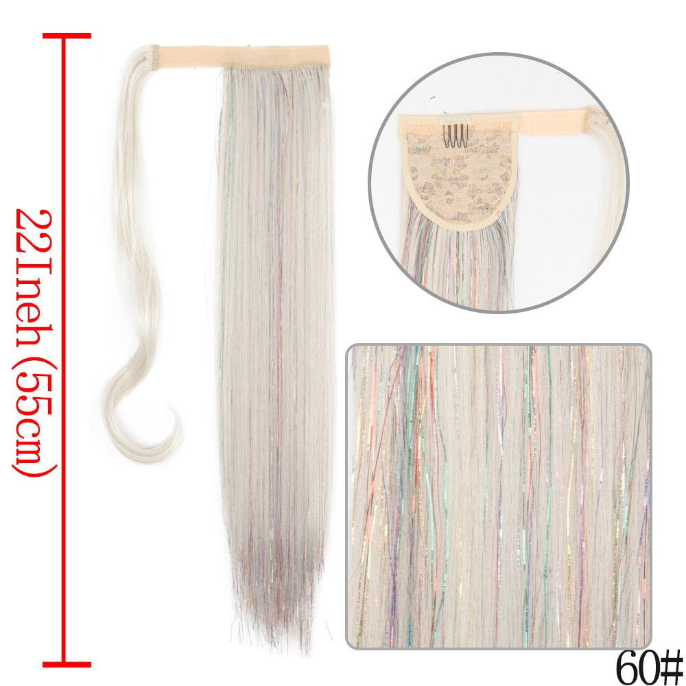 LISI GIRL Synthetic Hair 22''34'' Long Straight Ponytail Clip