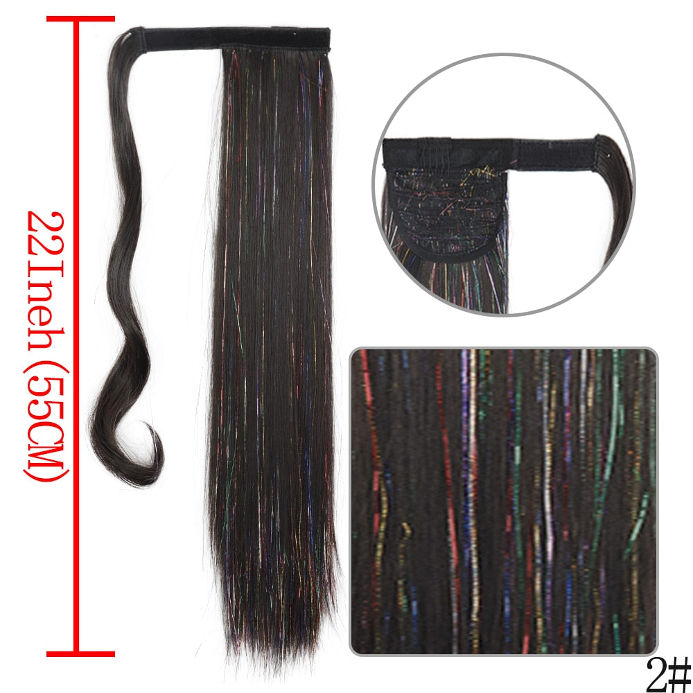 LISI GIRL Synthetic Hair 22''34'' Long Straight Ponytail Clip