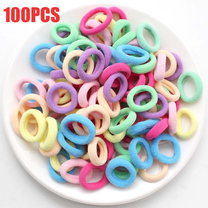 50/100Pcs High Elastic Hair Bands Ties Ponytail Holder Scrunchies