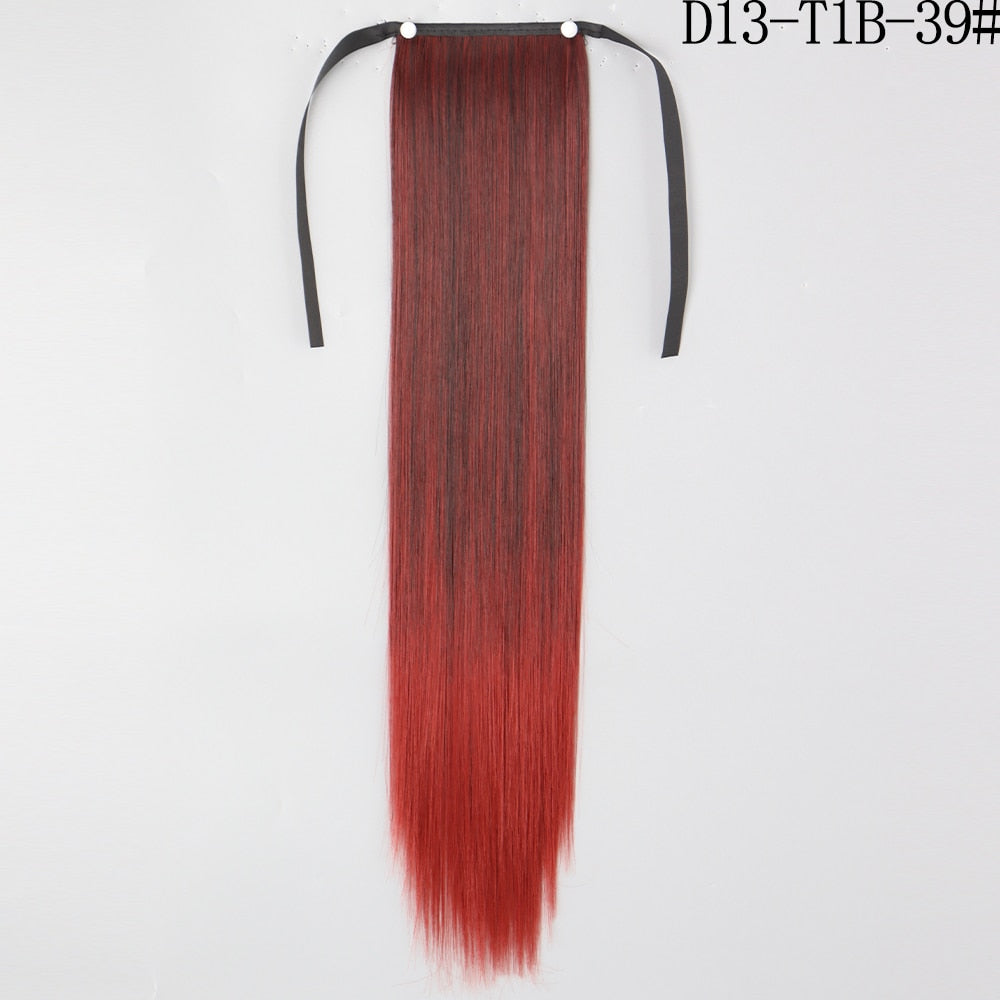 LISI GIRL Synthetic Hair 22''34'' Long Straight Ponytail Clip