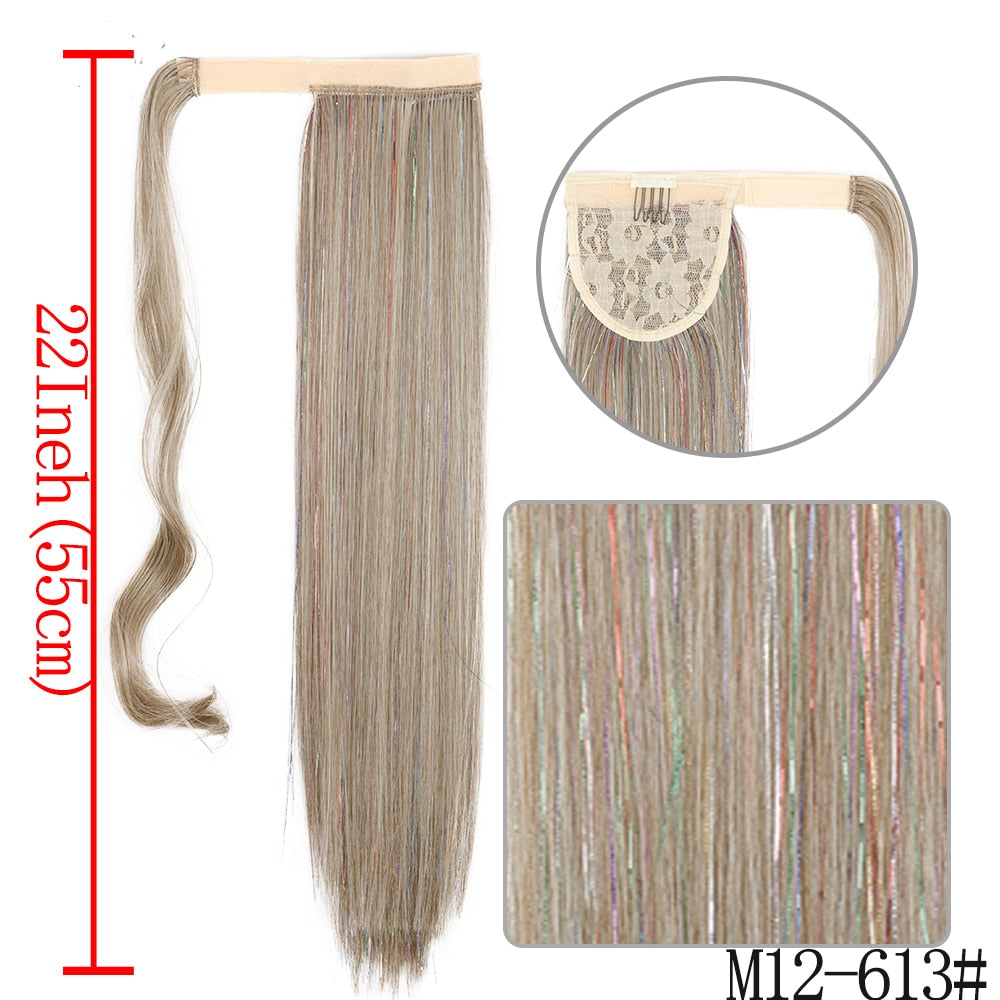 LISI GIRL Synthetic Hair 22''34'' Long Straight Ponytail Clip