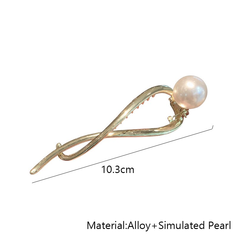 Metal Butterfly Pearl Hair Clips Hairpins Barrettes Hairgrips Headwear