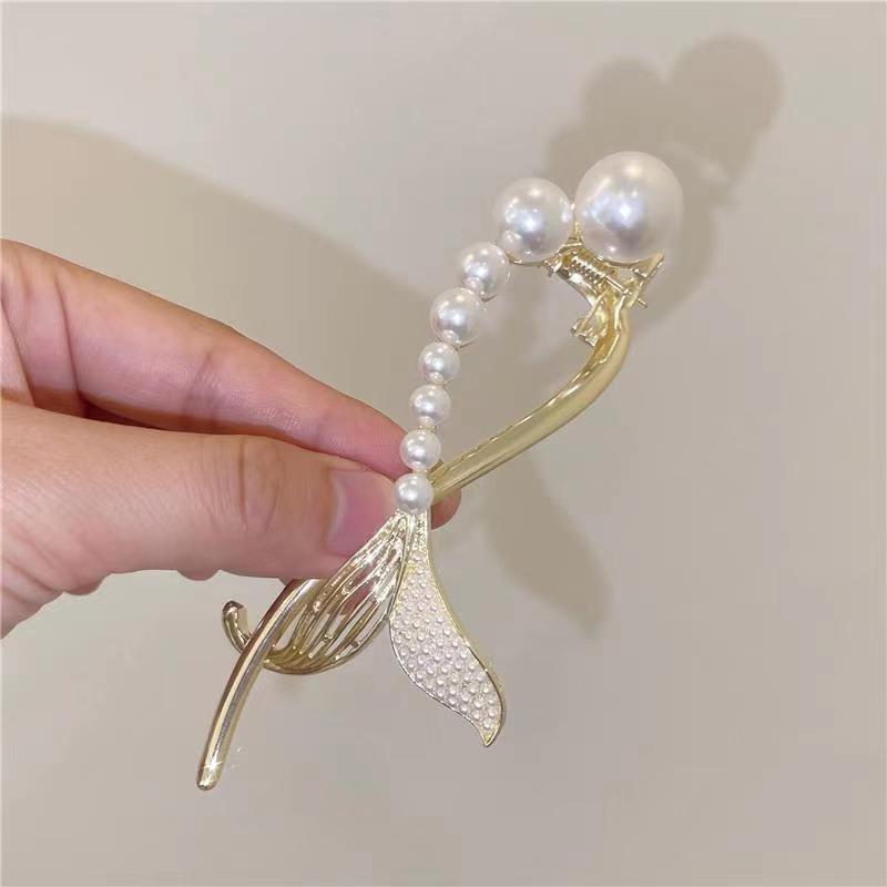 Metal Butterfly Pearl Hair Clips Hairpins Barrettes Hairgrips Headwear