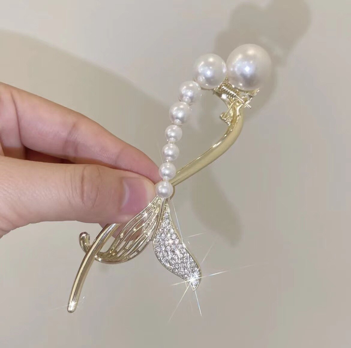 Metal Butterfly Pearl Hair Clips Hairpins Barrettes Hairgrips Headwear
