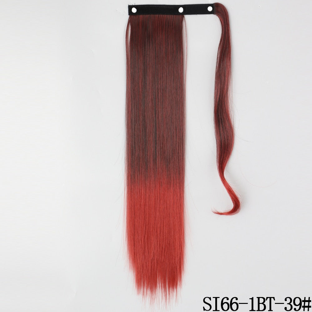 LISI GIRL Synthetic Hair 22''34'' Long Straight Ponytail Clip