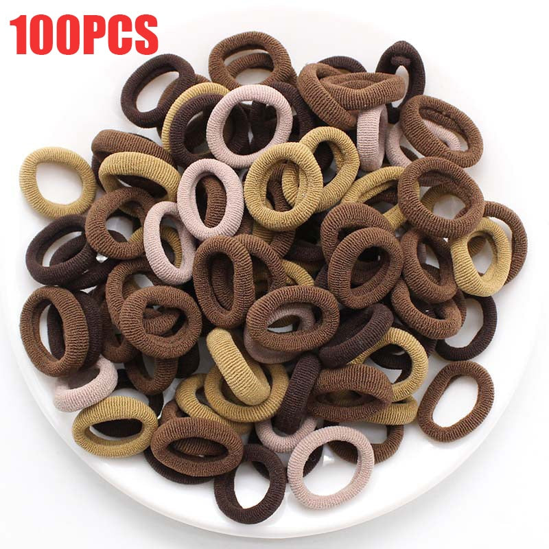 50/100Pcs High Elastic Hair Bands Ties Ponytail Holder Scrunchies