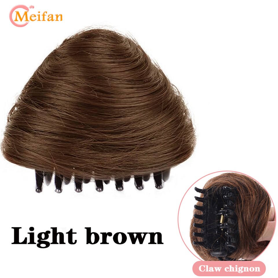 Claw Chignon Hair Bow Little Hair Bun Donut Messy Scrunchies Wrap Around Ponytail