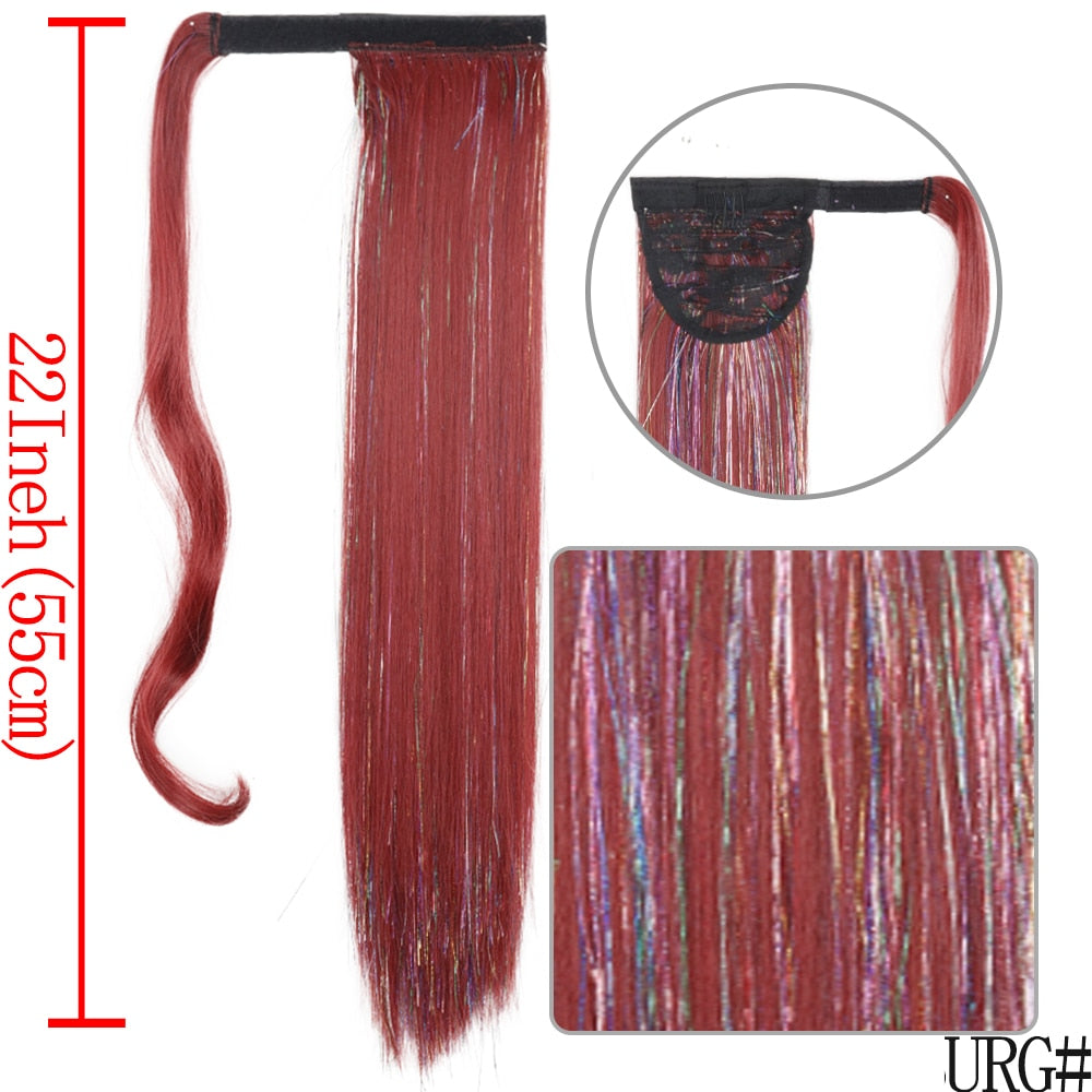 LISI GIRL Synthetic Hair 22''34'' Long Straight Ponytail Clip
