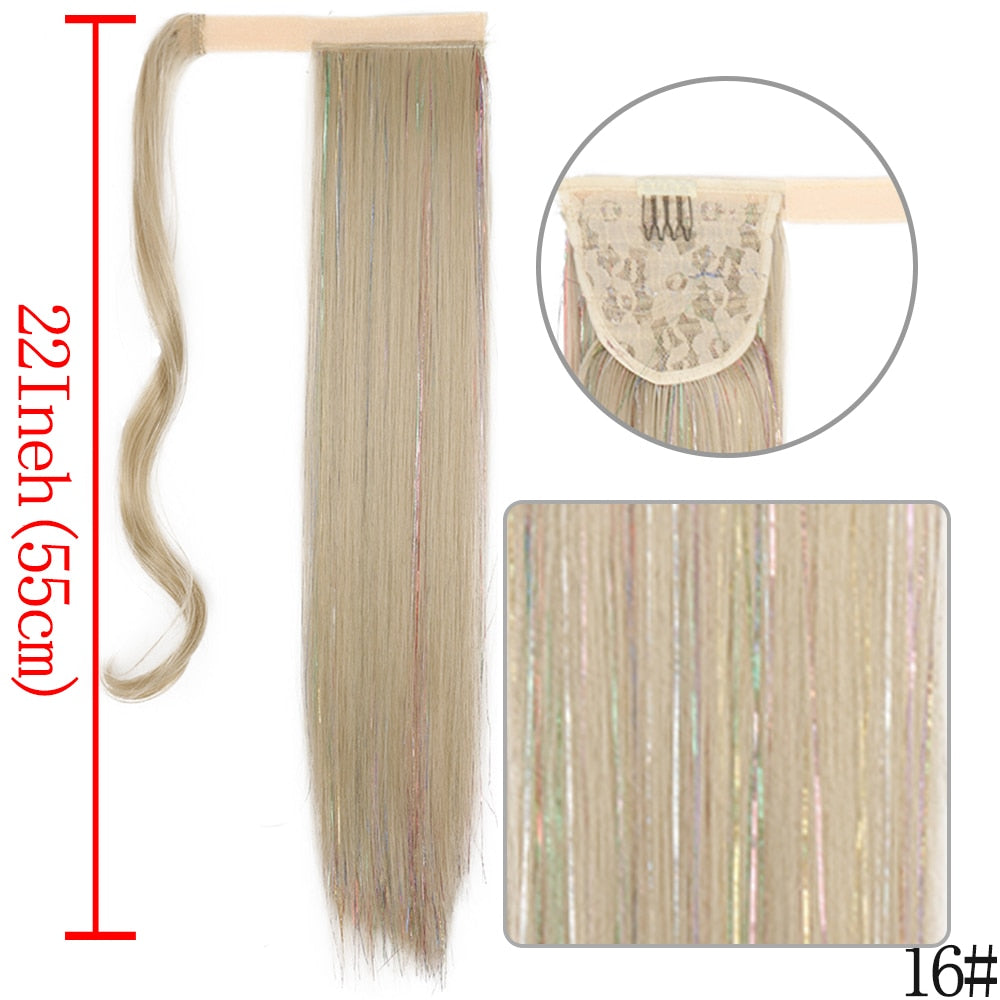 LISI GIRL Synthetic Hair 22''34'' Long Straight Ponytail Clip