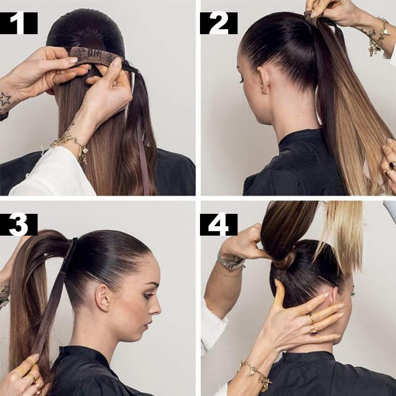 LISI GIRL Synthetic Hair 22''34'' Long Straight Ponytail Clip