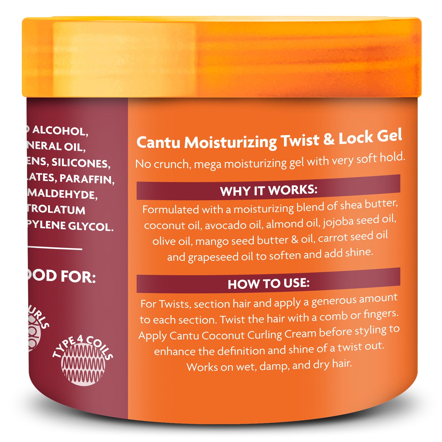 Cantu Moisturizing Twist & Lock Gel with Shea Butter 13 fl oz