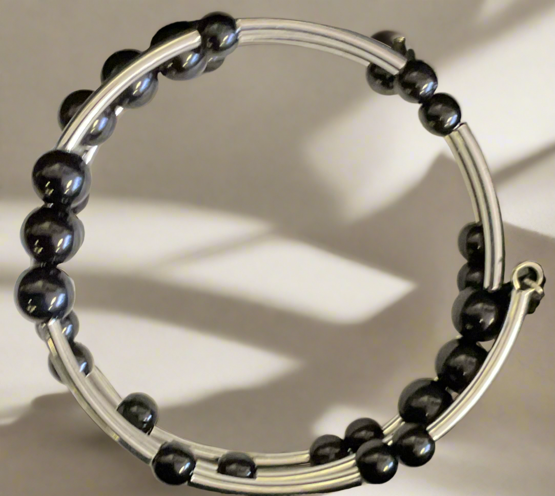 Avon Onyx Coil Bracelet