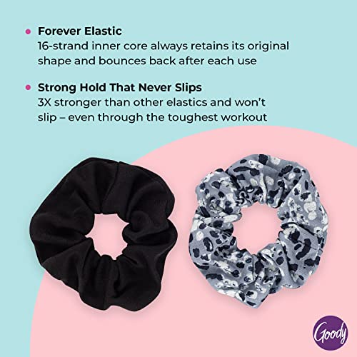 GOODY Hair Ouchless Painfree Women's Hair Scrunchie, Black, 8 Count
