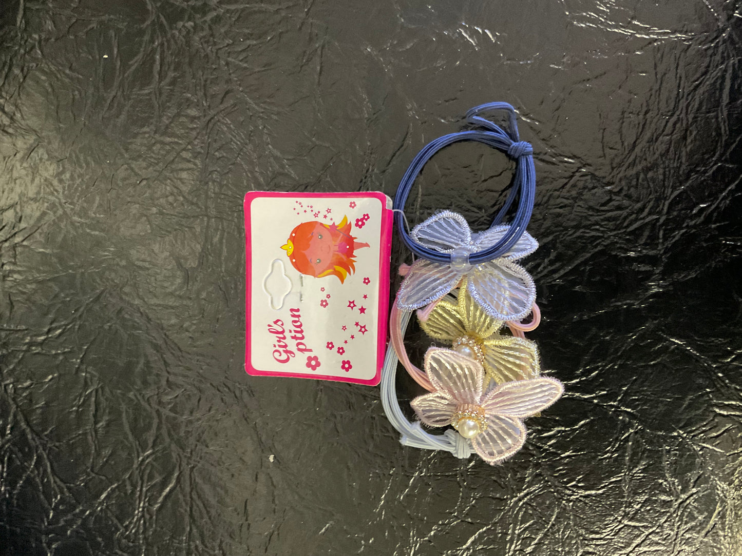 Girls Hair Ties with Butterfly Girls Option