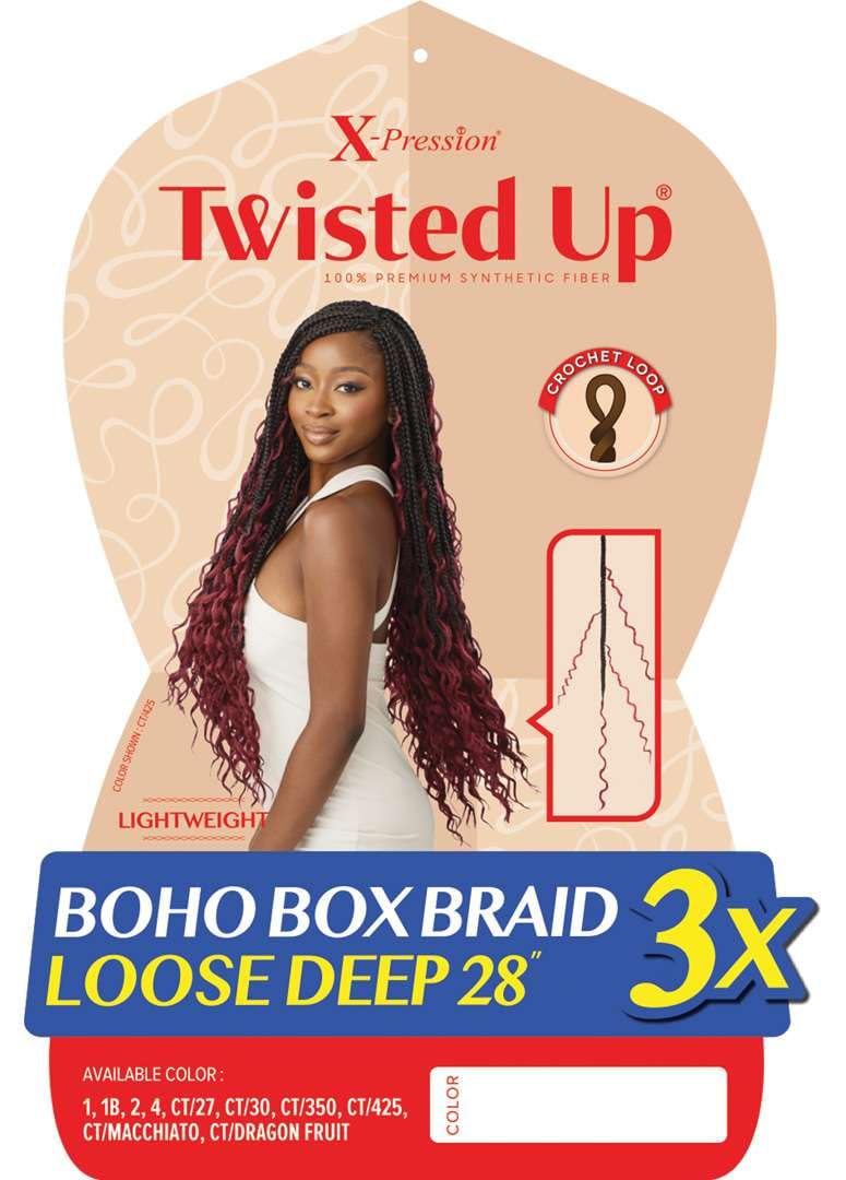 Outre – Twisted Up – Boho Box Braid Loose Deep 28″